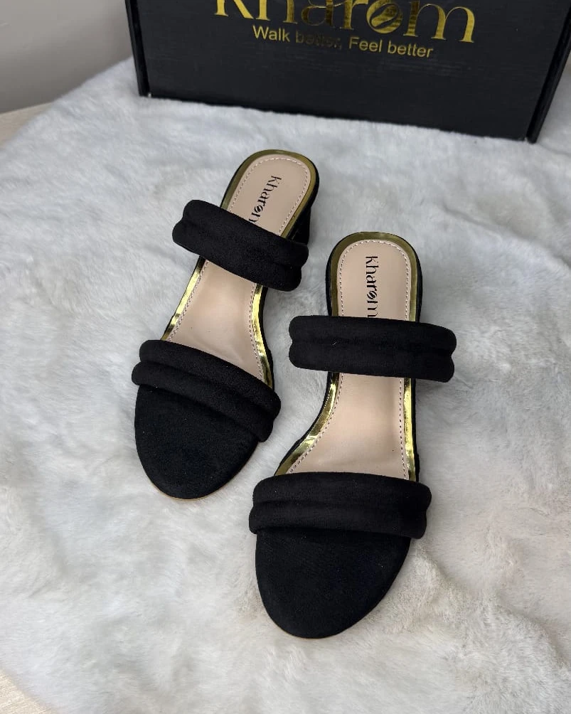 Midnight Suede Memory Slingbacks