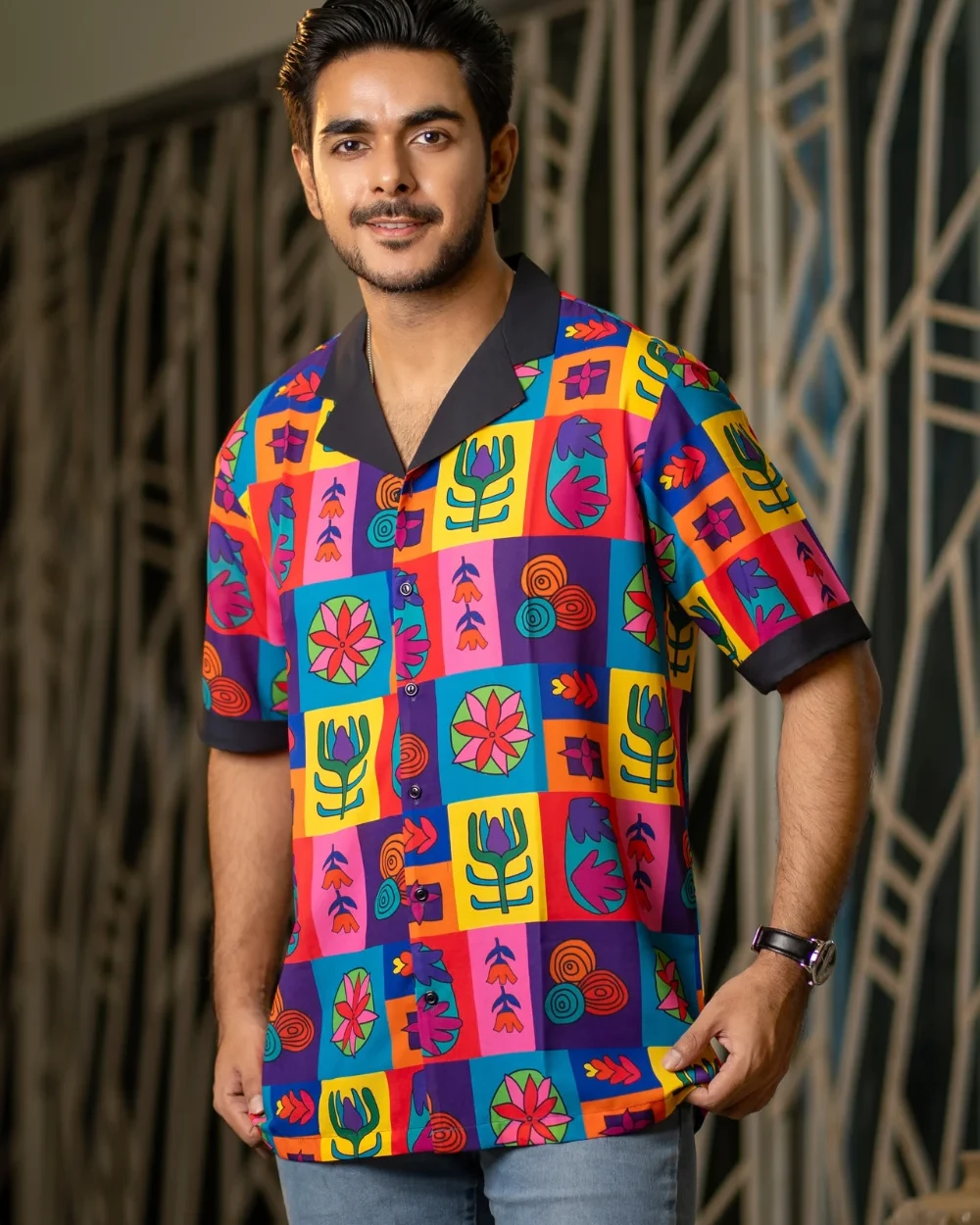 Flower Cocktail Casual Shirt