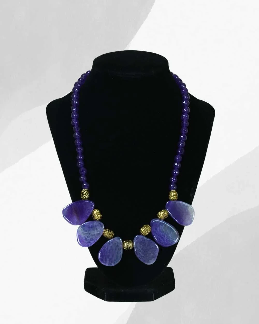 Purple Semi-Precious Stone Necklace
