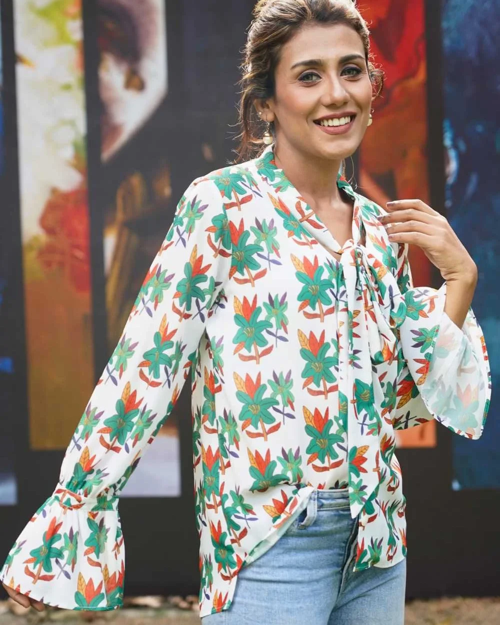 Green Garden Short Tops