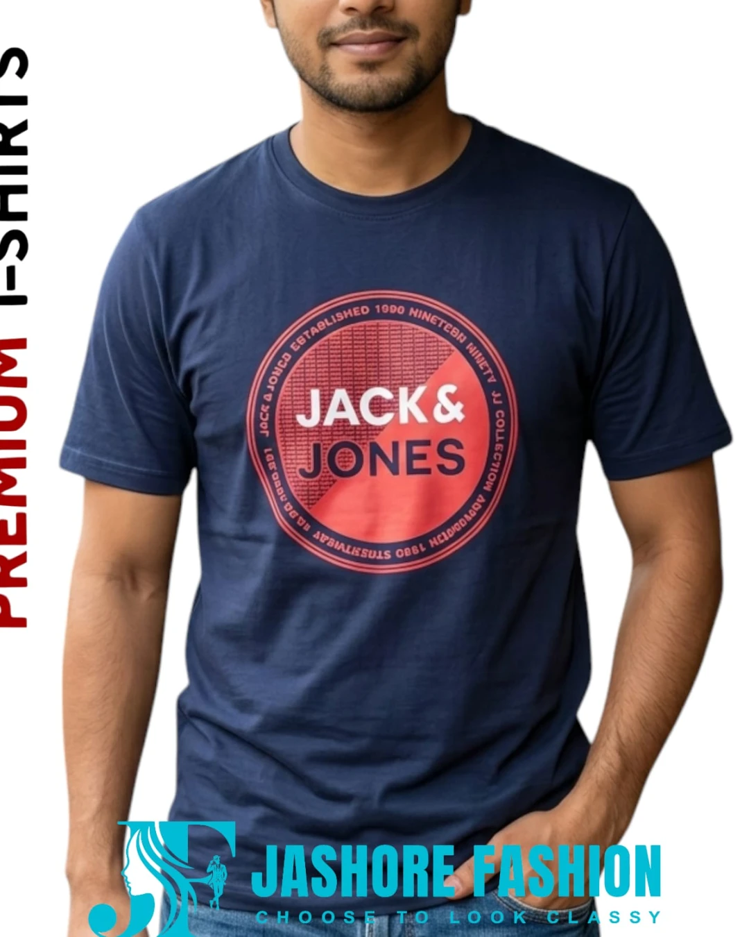 Jack & Jones Navy Circular Heritage Tee