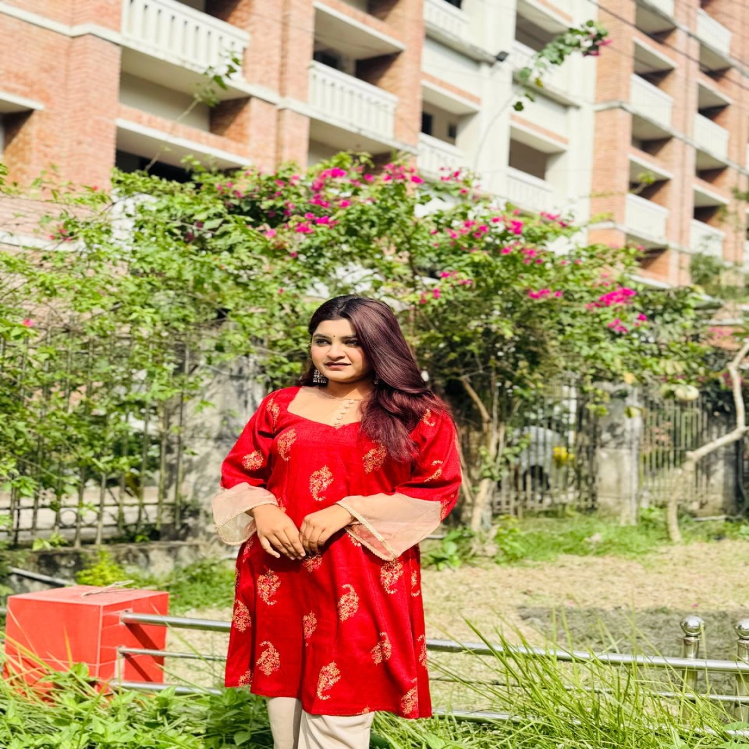 Crimson Gold Festive Kurti
