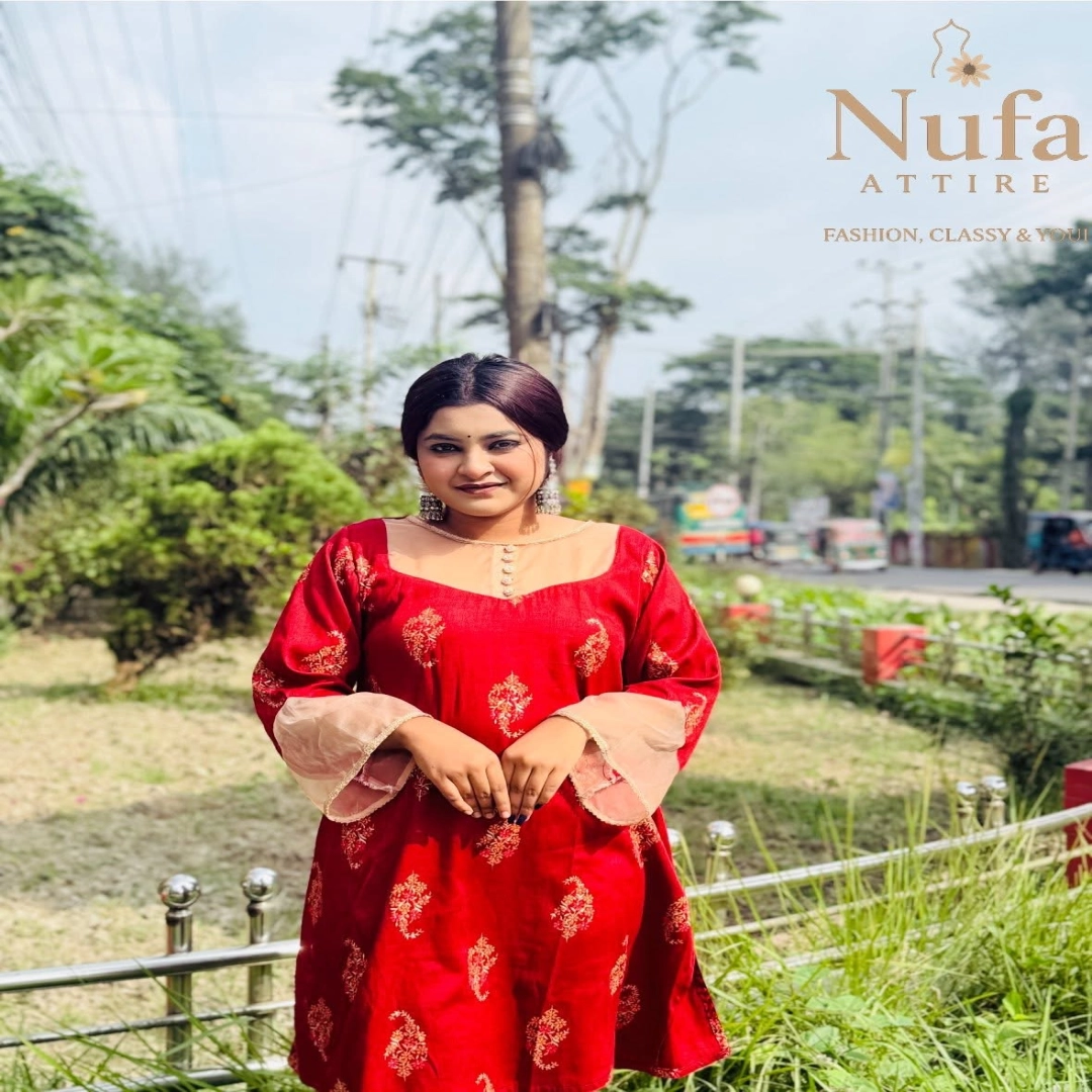 Crimson Gold Festive Kurti