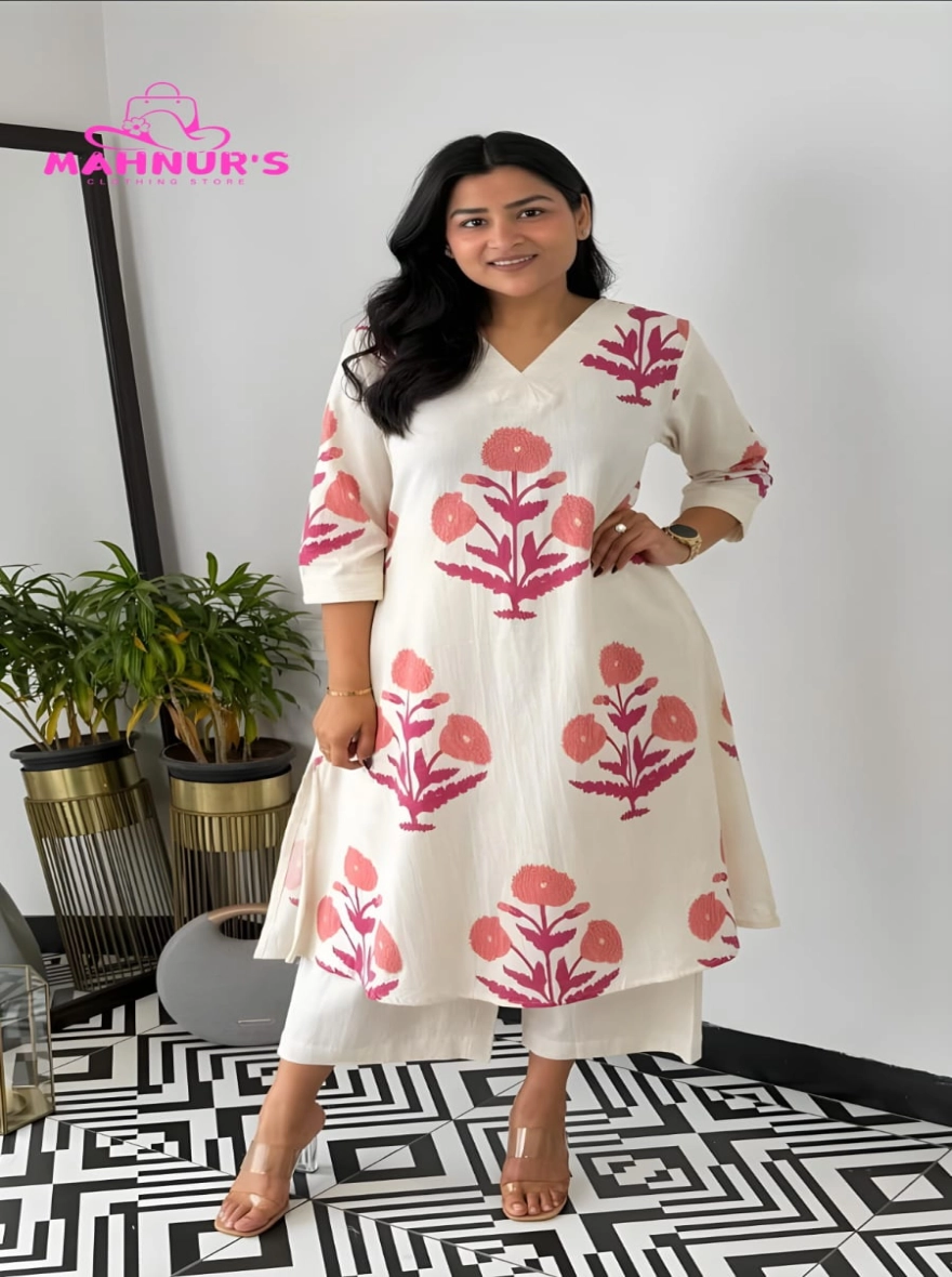 Abstract Swirl Print Tunic Set