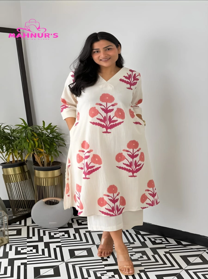 Abstract Swirl Print Tunic Set