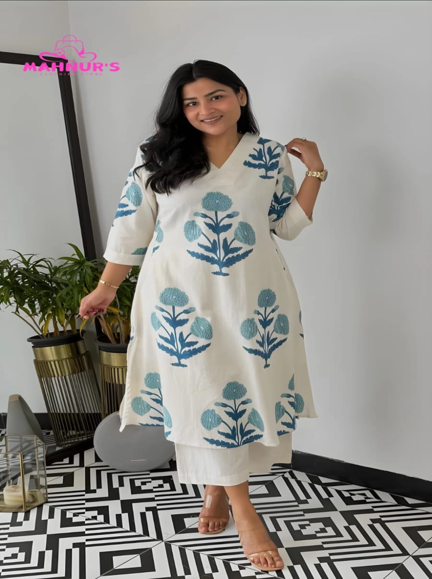 Abstract Swirl Print Tunic Set