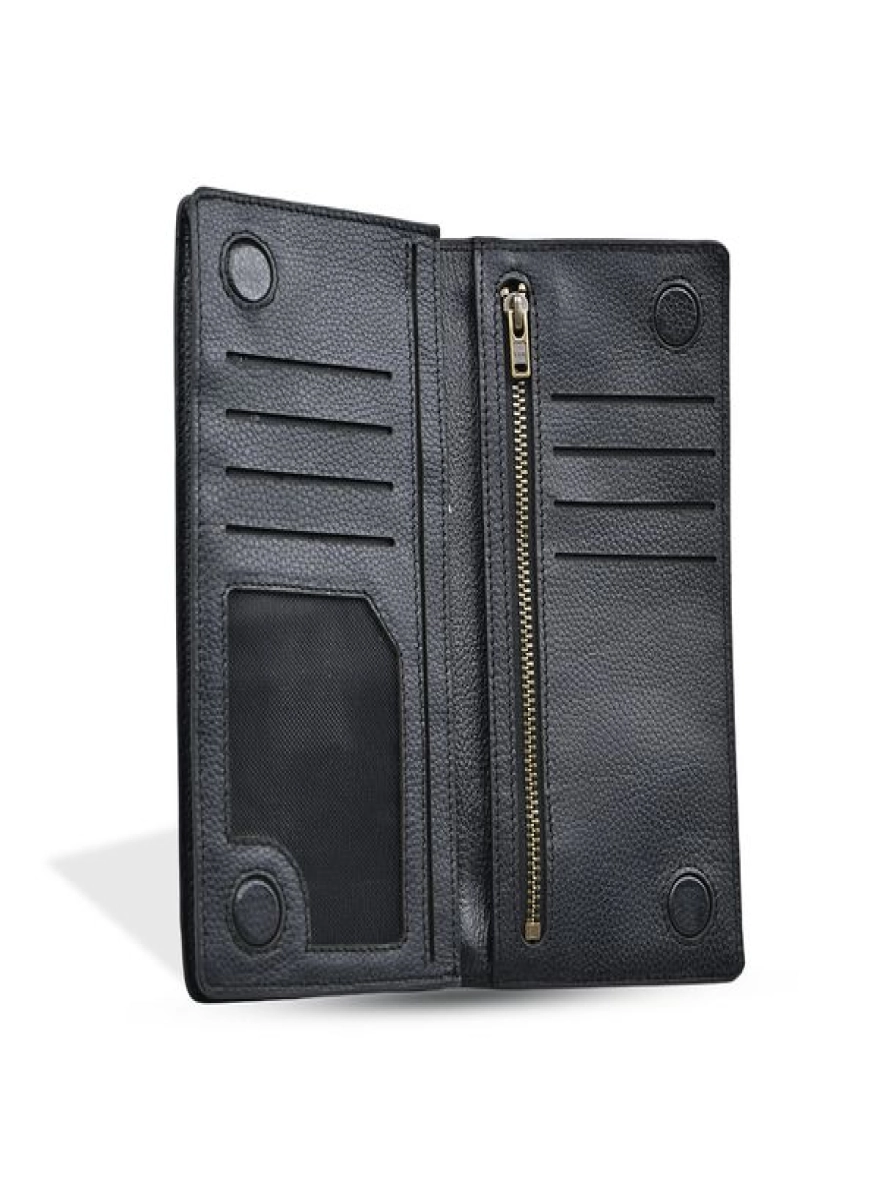 ProX High Quality Original Cow Leather Wallet_PW-2715 Black