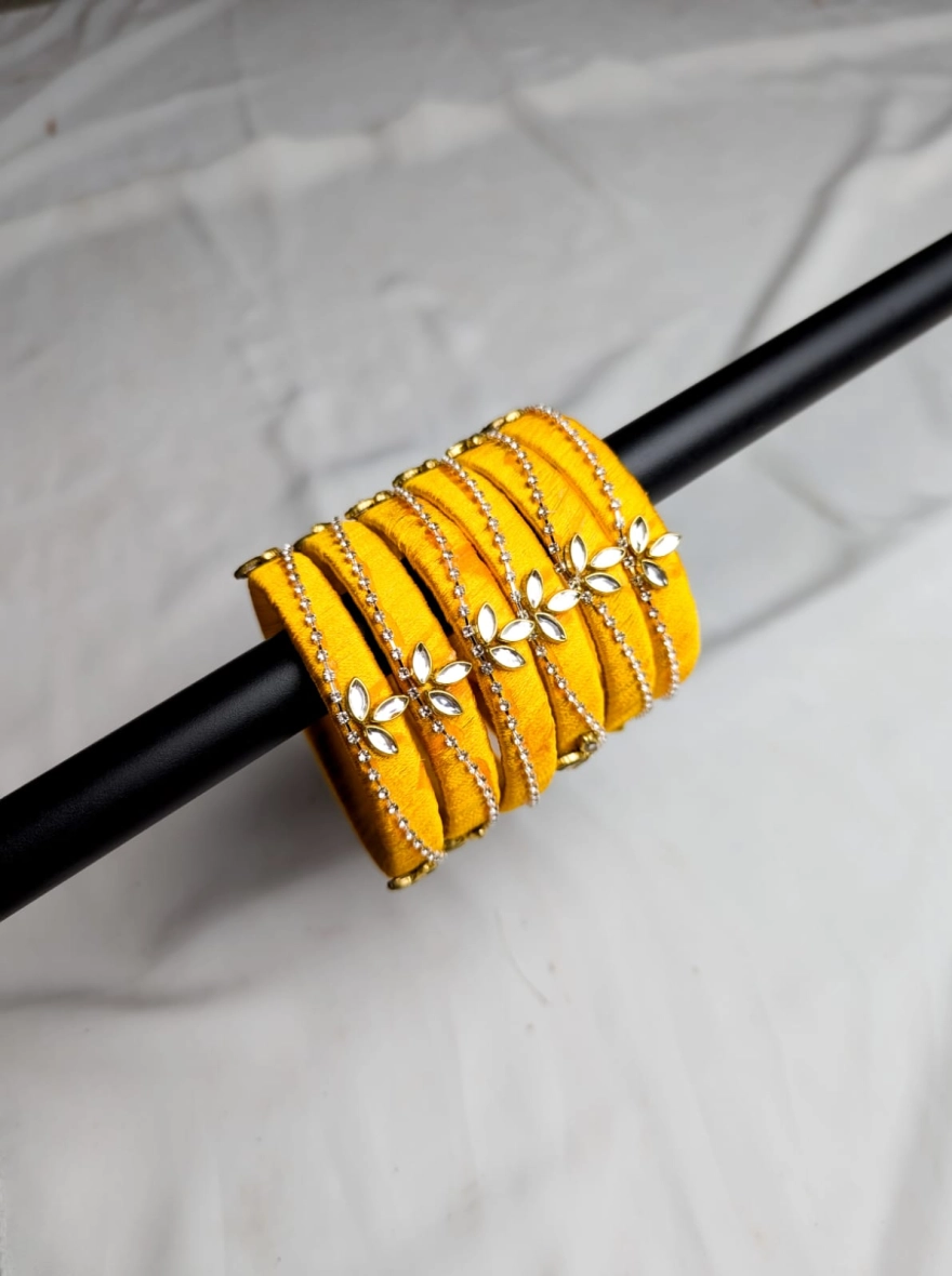 Ruby Shisha Mirror Work Bangle Set