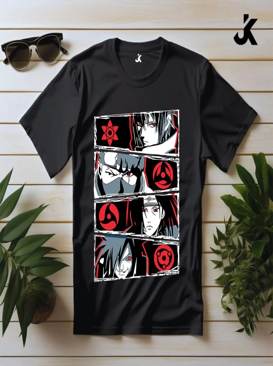Naruto Uzumaki - Fiery Sage Mode Black T-Shirt