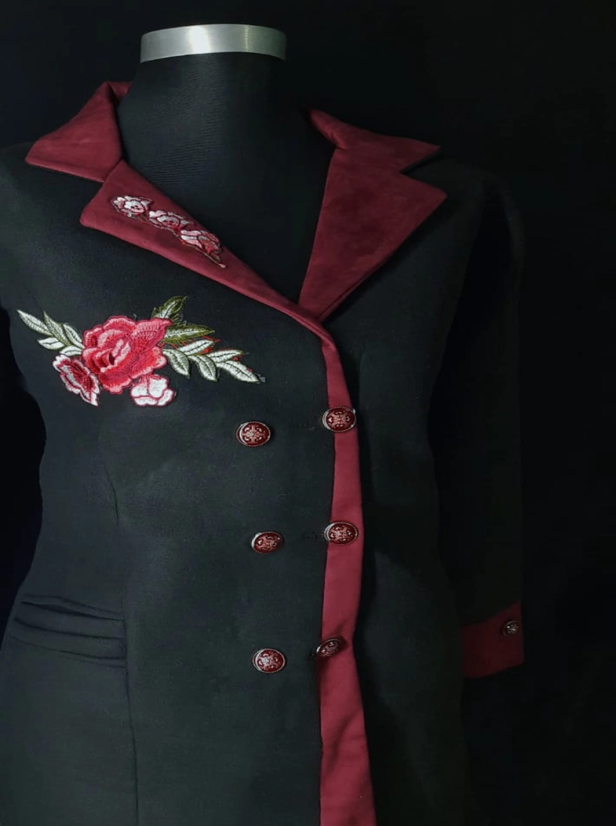 The Sovereign Embroidered Contrast Overcoat