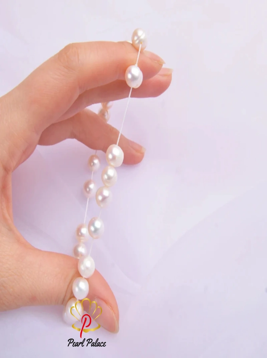 Genuine Natural Freshwater Pearl Bracelets Bangles for Women with Classic Fashion White Pearl Jewelry