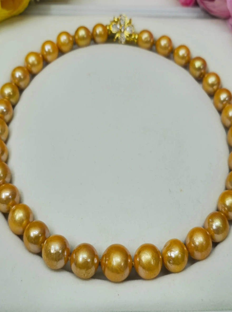 Golden South Sea Pearl Necklace.