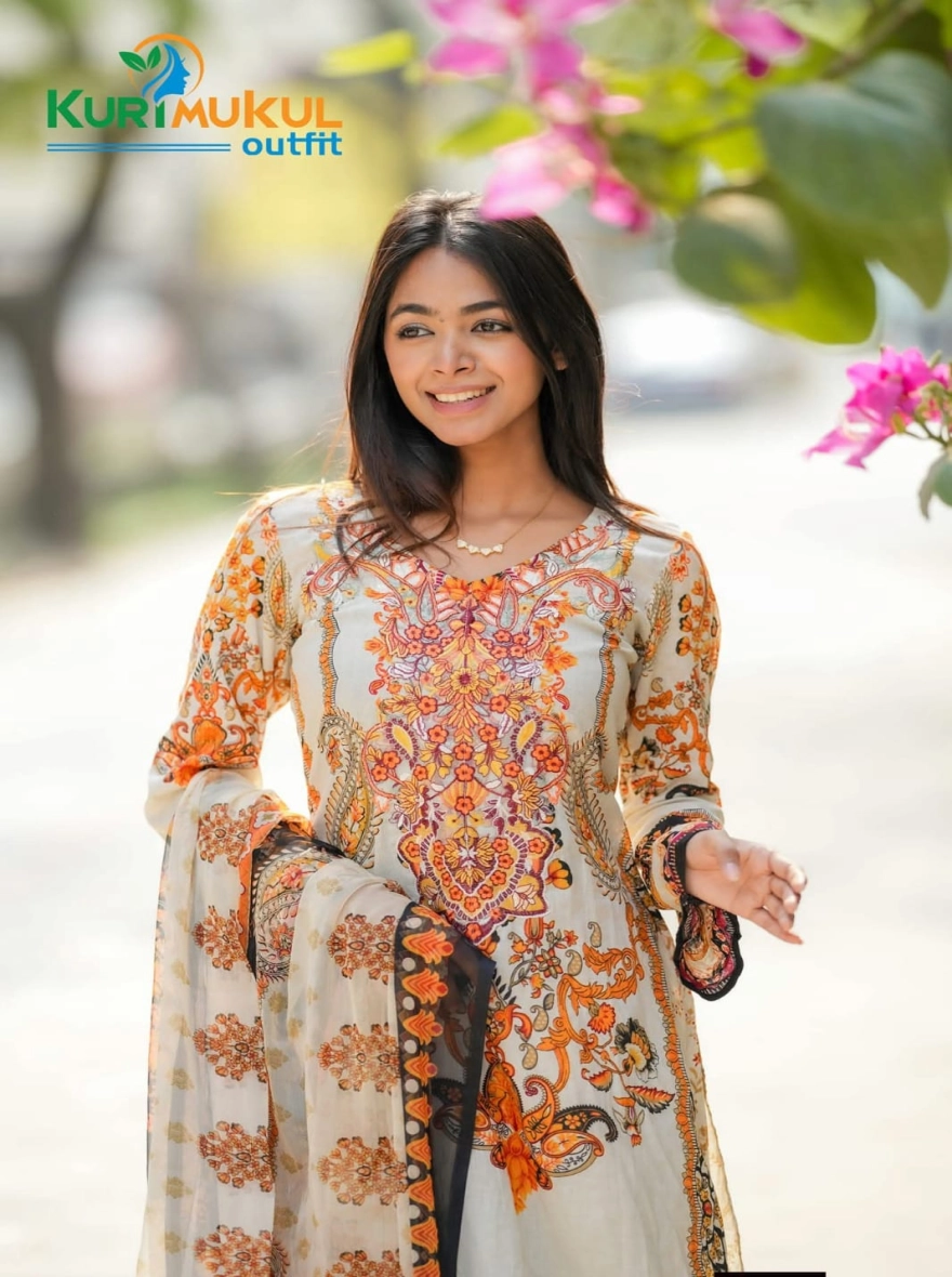 Indian Premium Embroidered 3-Piece Cotton Collection