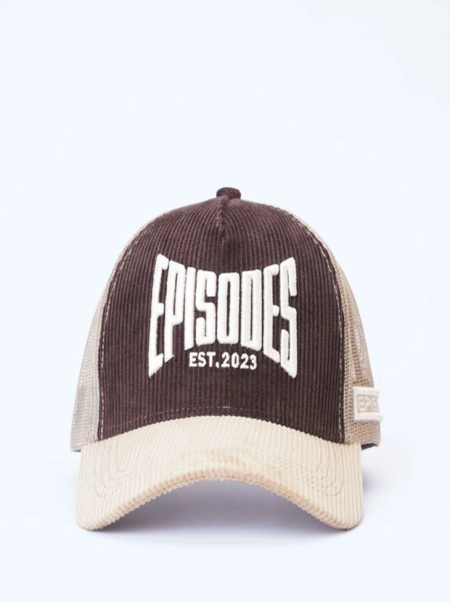 Episodes Mocha Sand Trucker Cord Cap