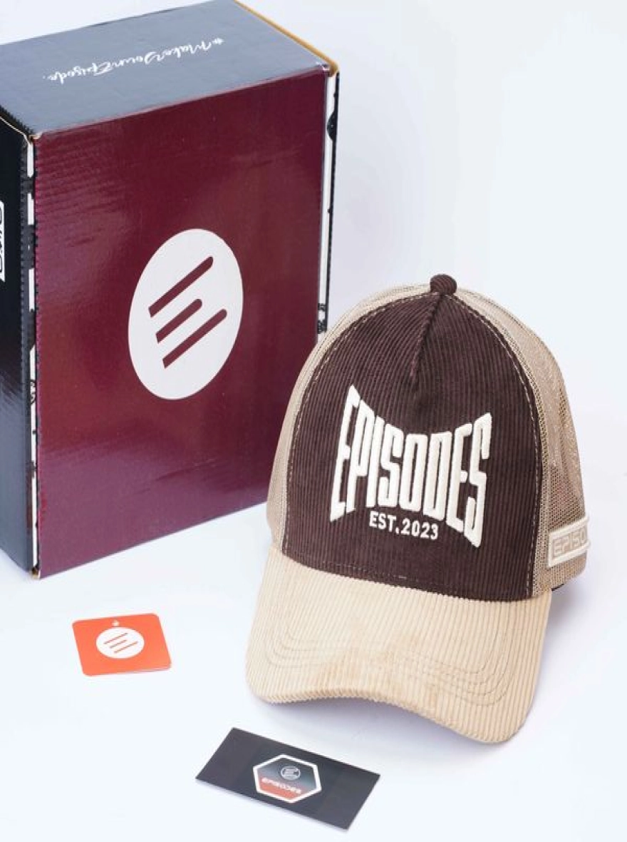 Episodes Mocha Sand Trucker Cord Cap