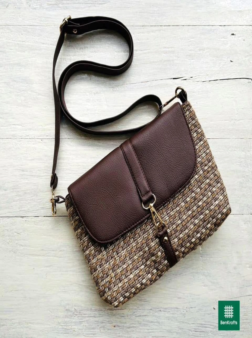 Heritage Earth Tweed Crossbody Bag