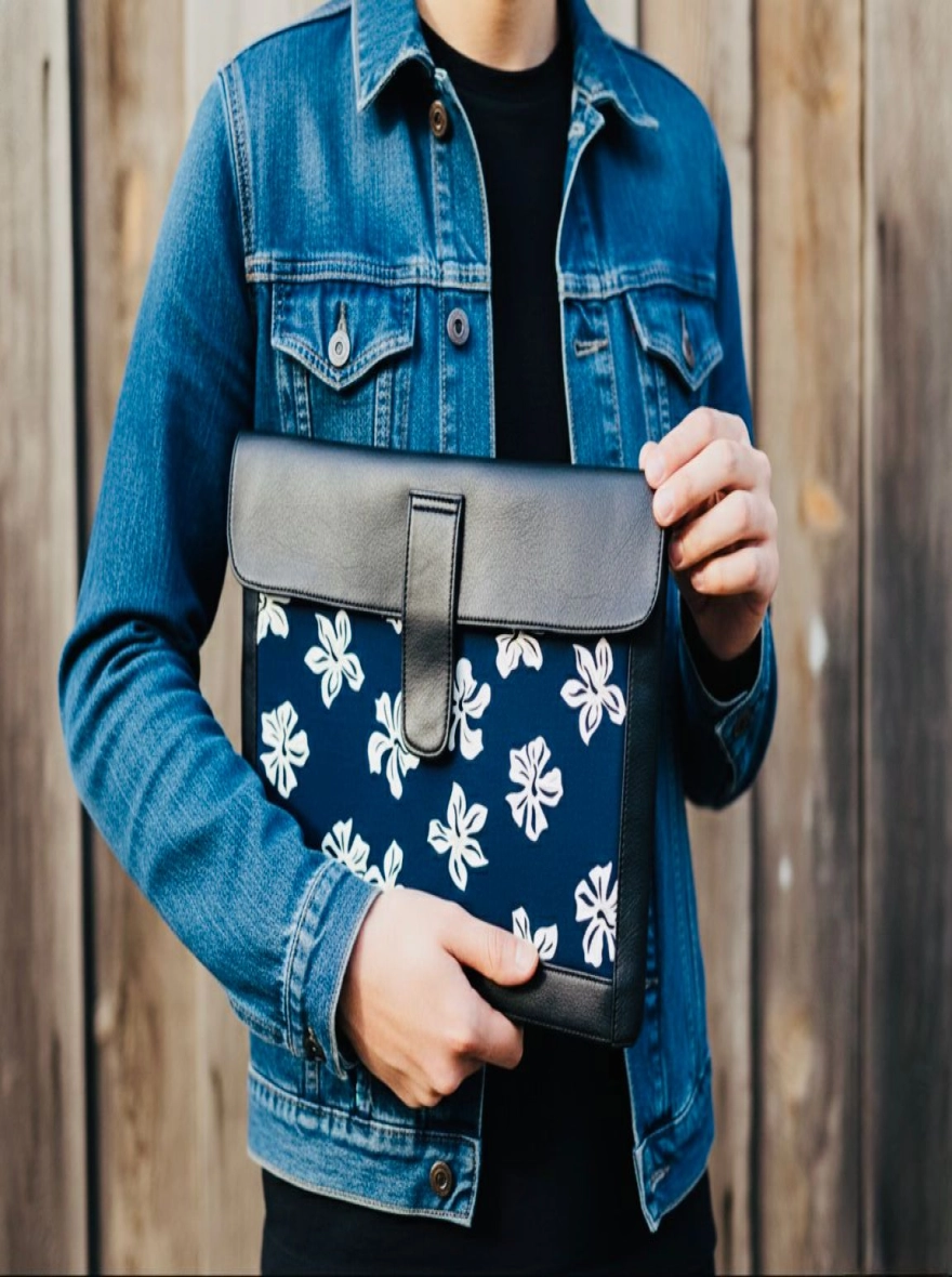 Midnight Bloom Floral Laptop Sleeve