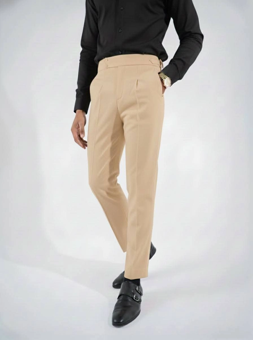 Sand Beige Signature Gurkha Trousers