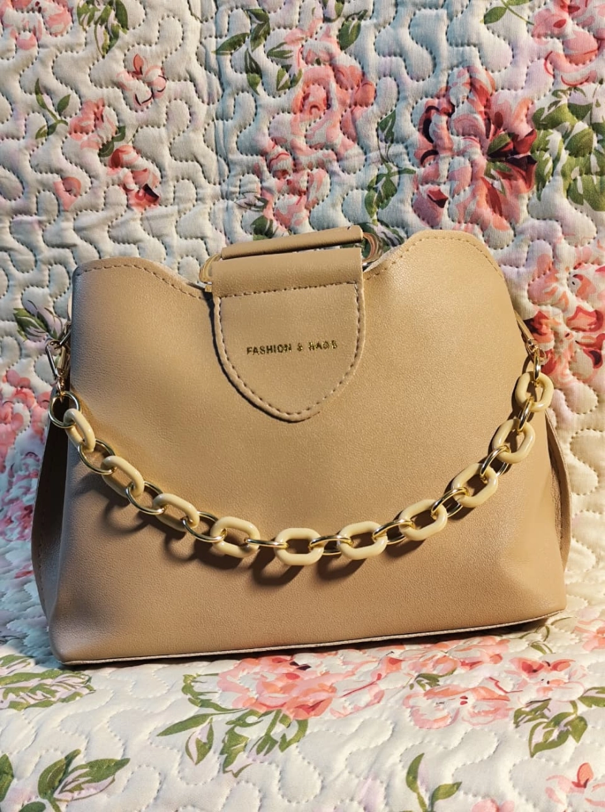 Imported Mix And Match Shoulder Bag For Women - Khaki (China)