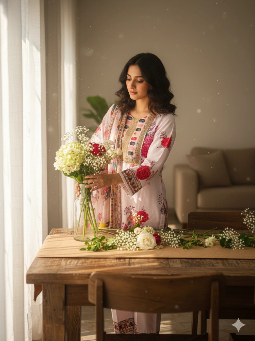 DIgital Print Silk 3pices 