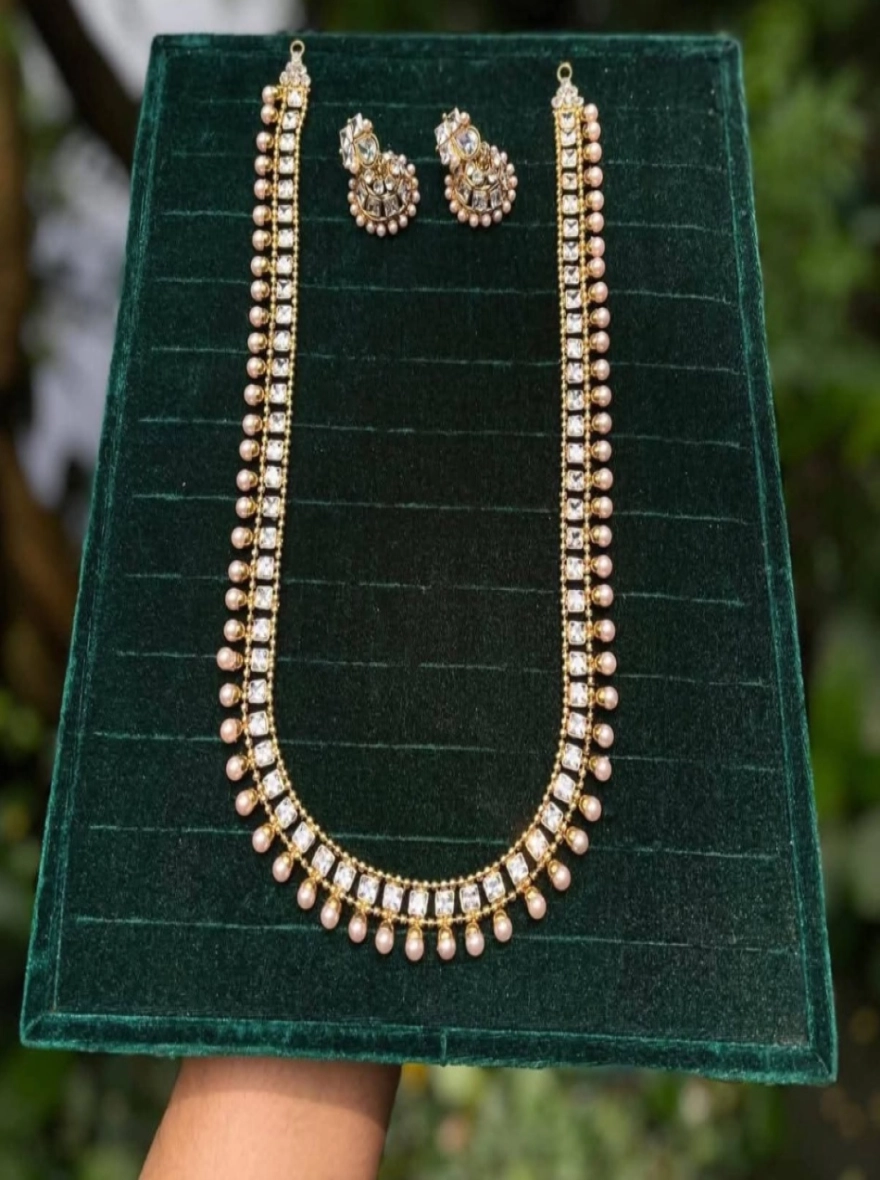Original indian gold plating Neckpiece set for stylish woman