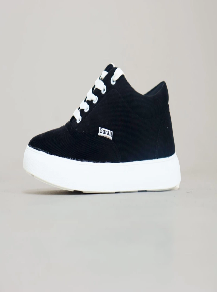 Gurali Cord Fabrics Premium Sneaker for Men - Black