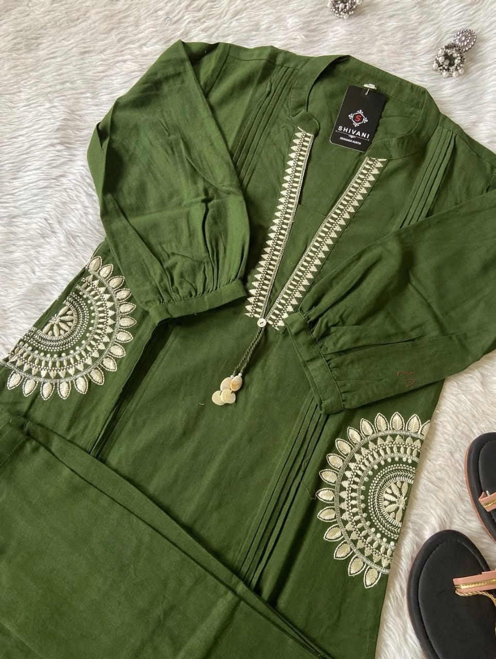 Kurti Set DIgital Embroydery 