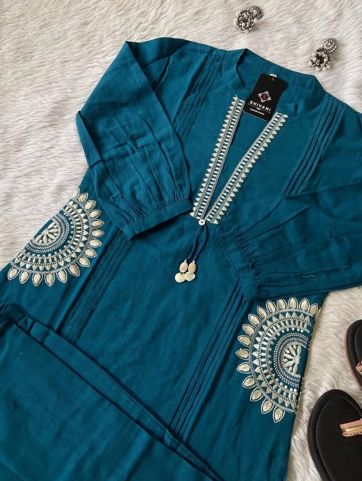Kurti Set DIgital Embroydery 