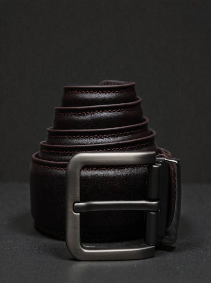 Zays Handcrafted Genuine Leather Belt for Men – Premium Quality, Adjustable, Stylish & Durable Chocolate