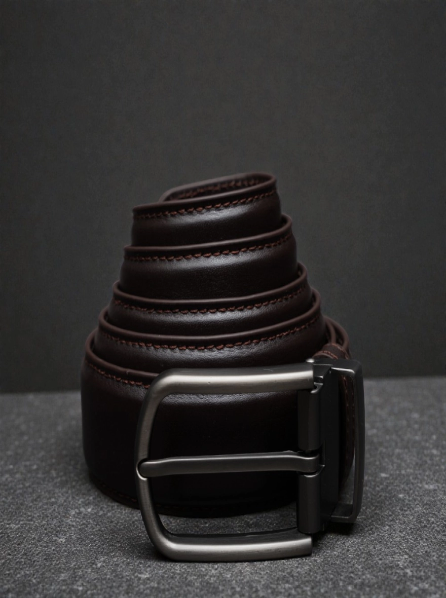Zays Handcrafted Genuine Leather Belt for Men – Premium Quality, Adjustable, Stylish Chocolate