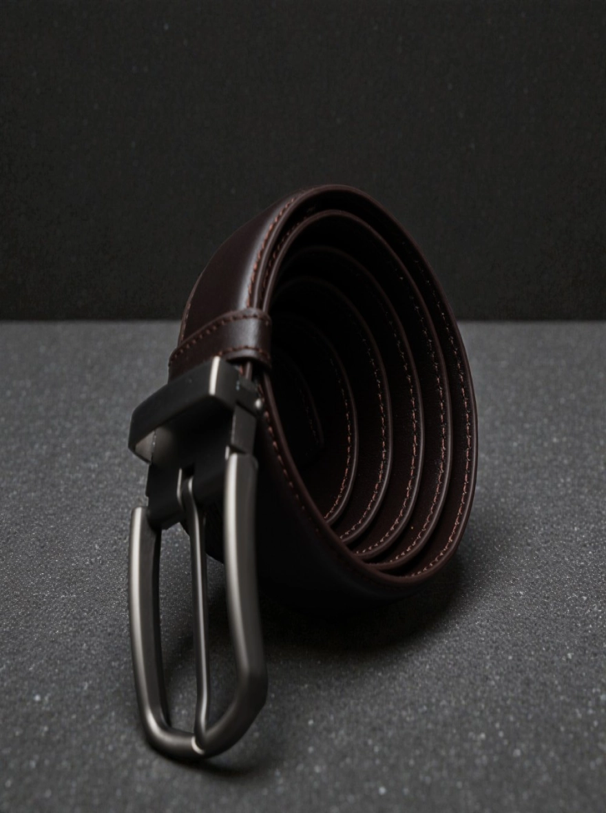 Zays Handcrafted Genuine Leather Belt for Men – Premium Quality, Adjustable, Stylish Chocolate