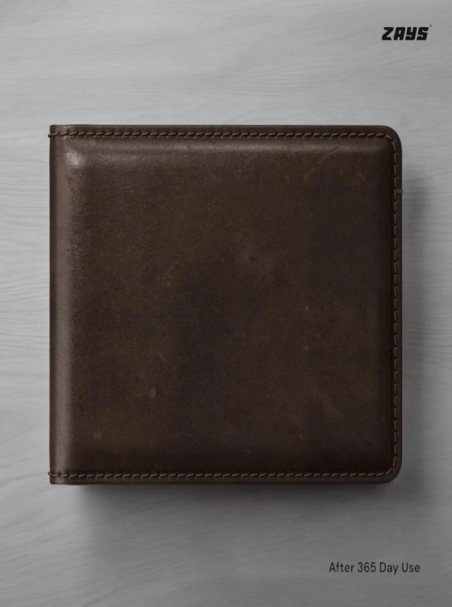 Zays Handcrafted Premium Leather Bifold Short Wallet