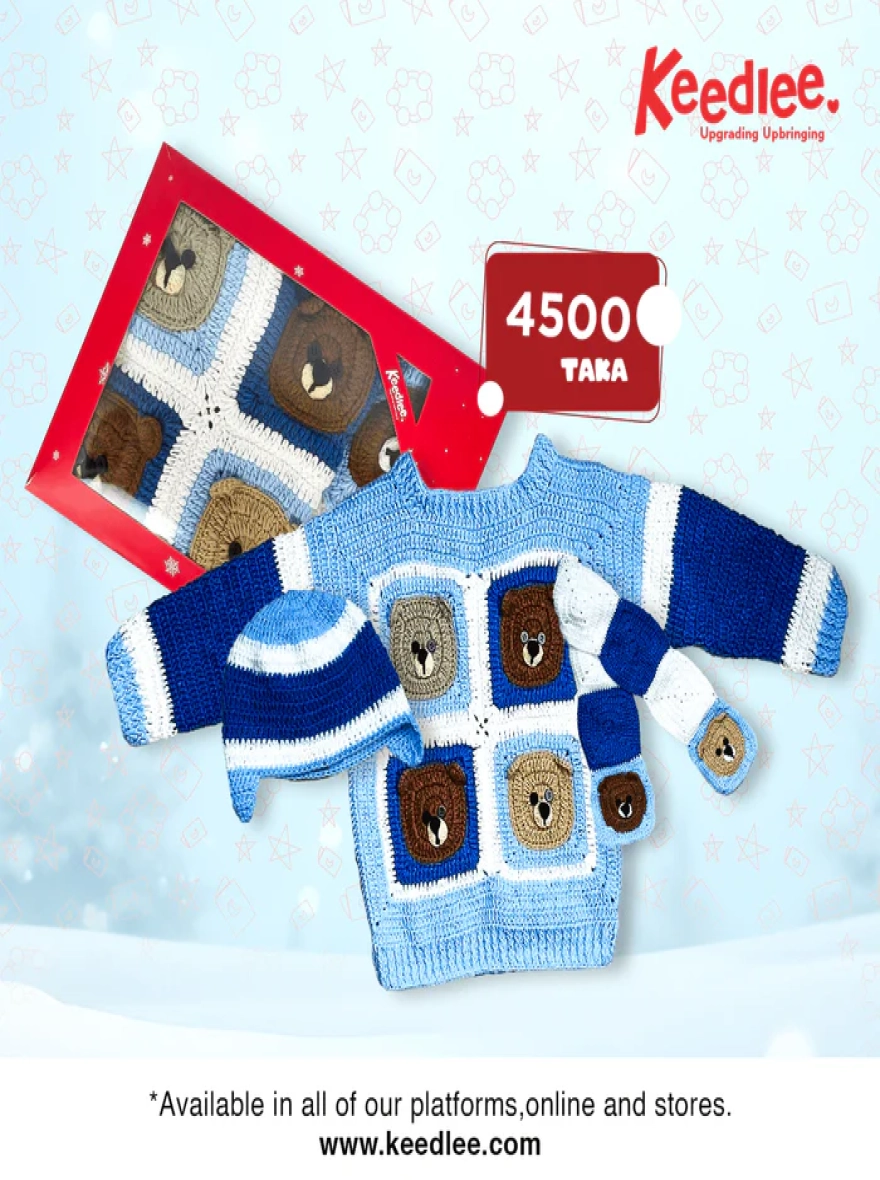 Woolen Teddy Combo Set