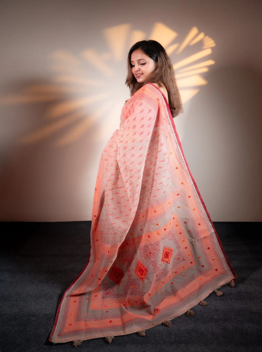 Prijosree Signature Boutique – Multicolor Screen Print Saree