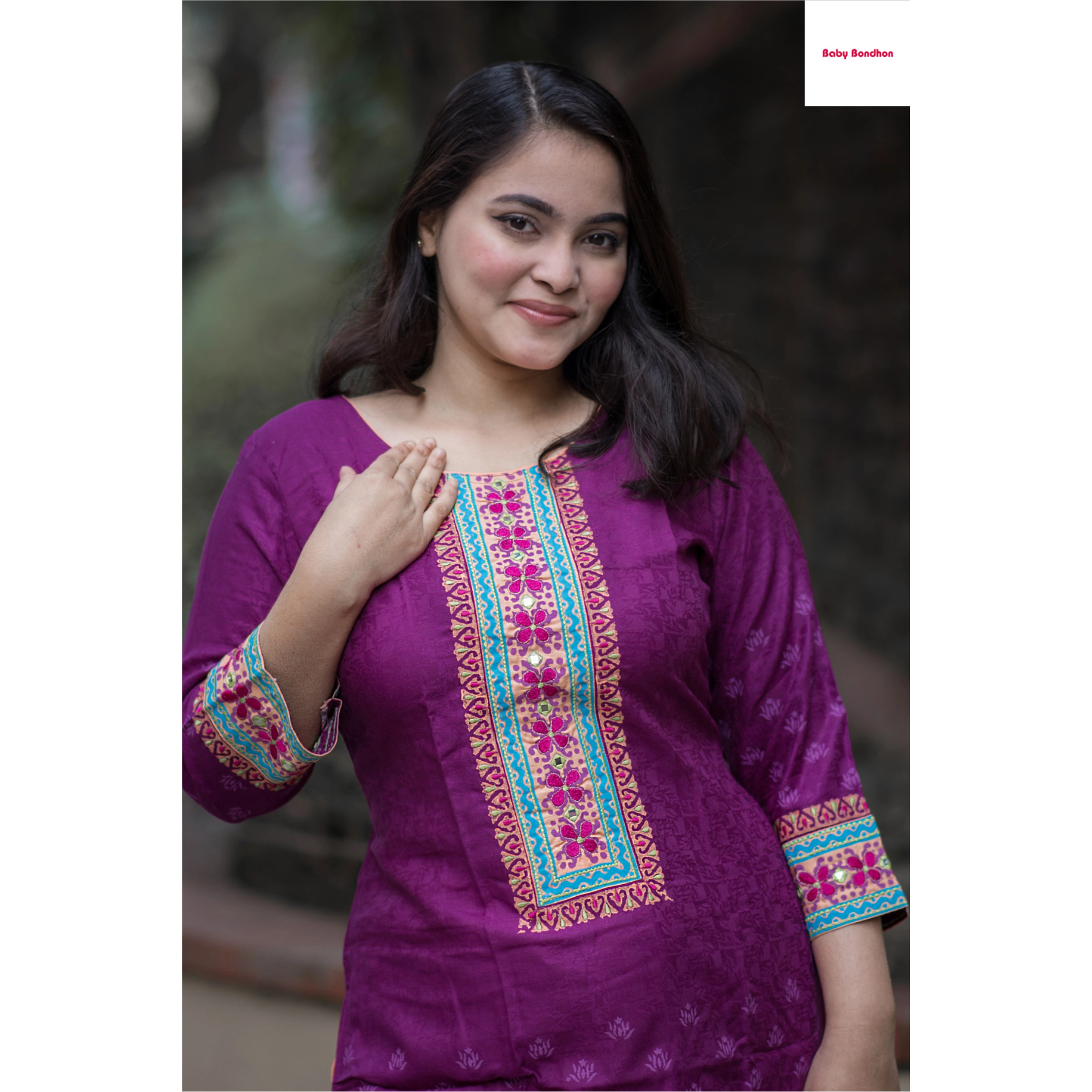 Premium Aarong Cotton Block Print Three Piece