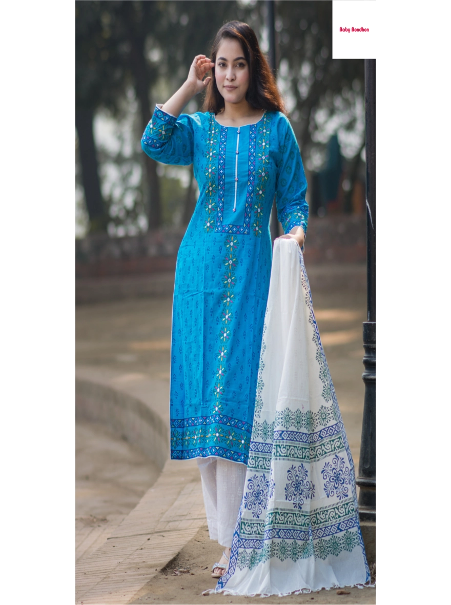 Women's Aarong Cotton Three Piece – 1113