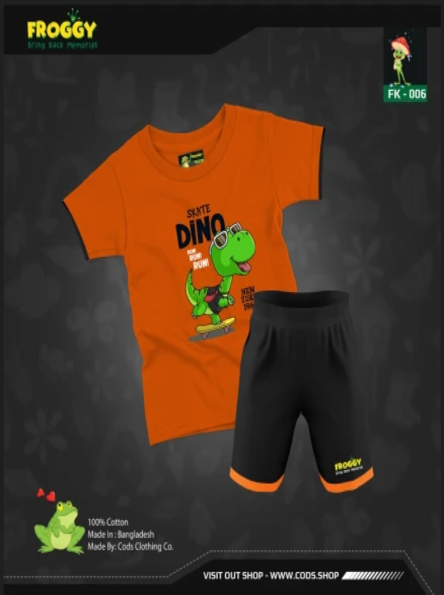 FROGGY KIDS PREMIUM COTTON T- SHIRT SET FK-006