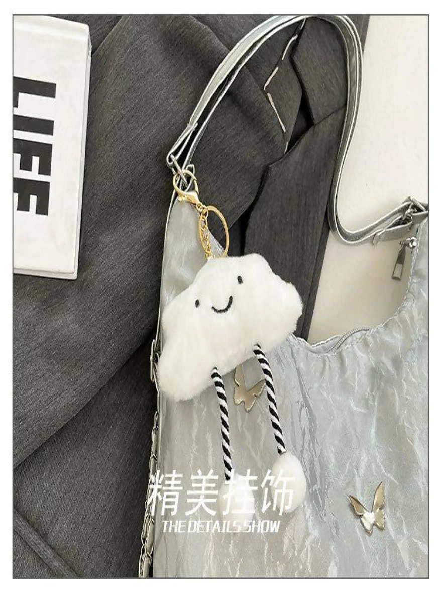 Multiposition Fashion Tote Bag with Cloud Charm for Girls