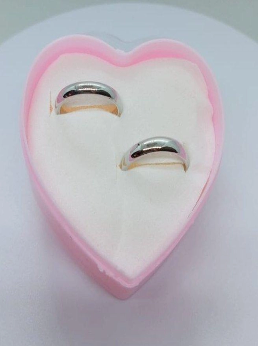 Premium simulated diamond resizable couple ring promise ring with box