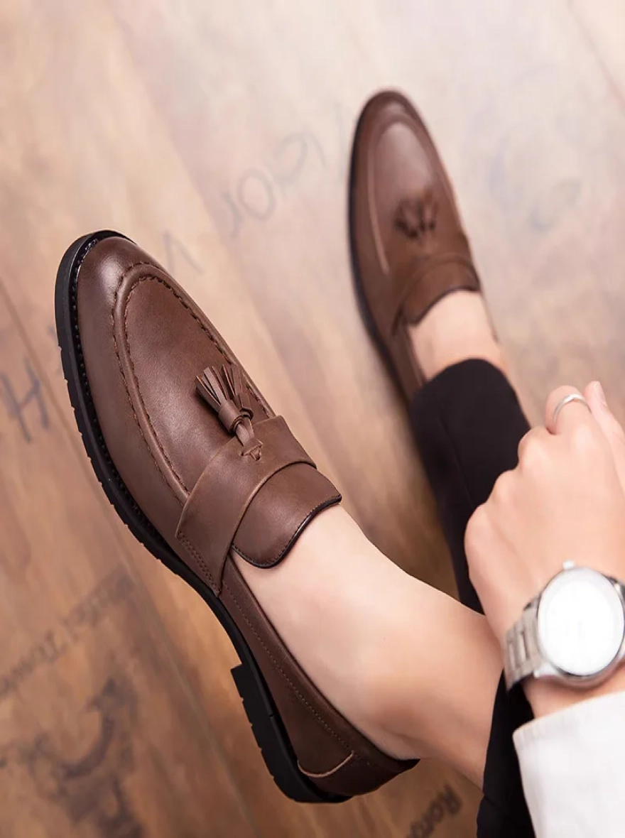 Men's Premium Full Grain Leather Tassel Loafers