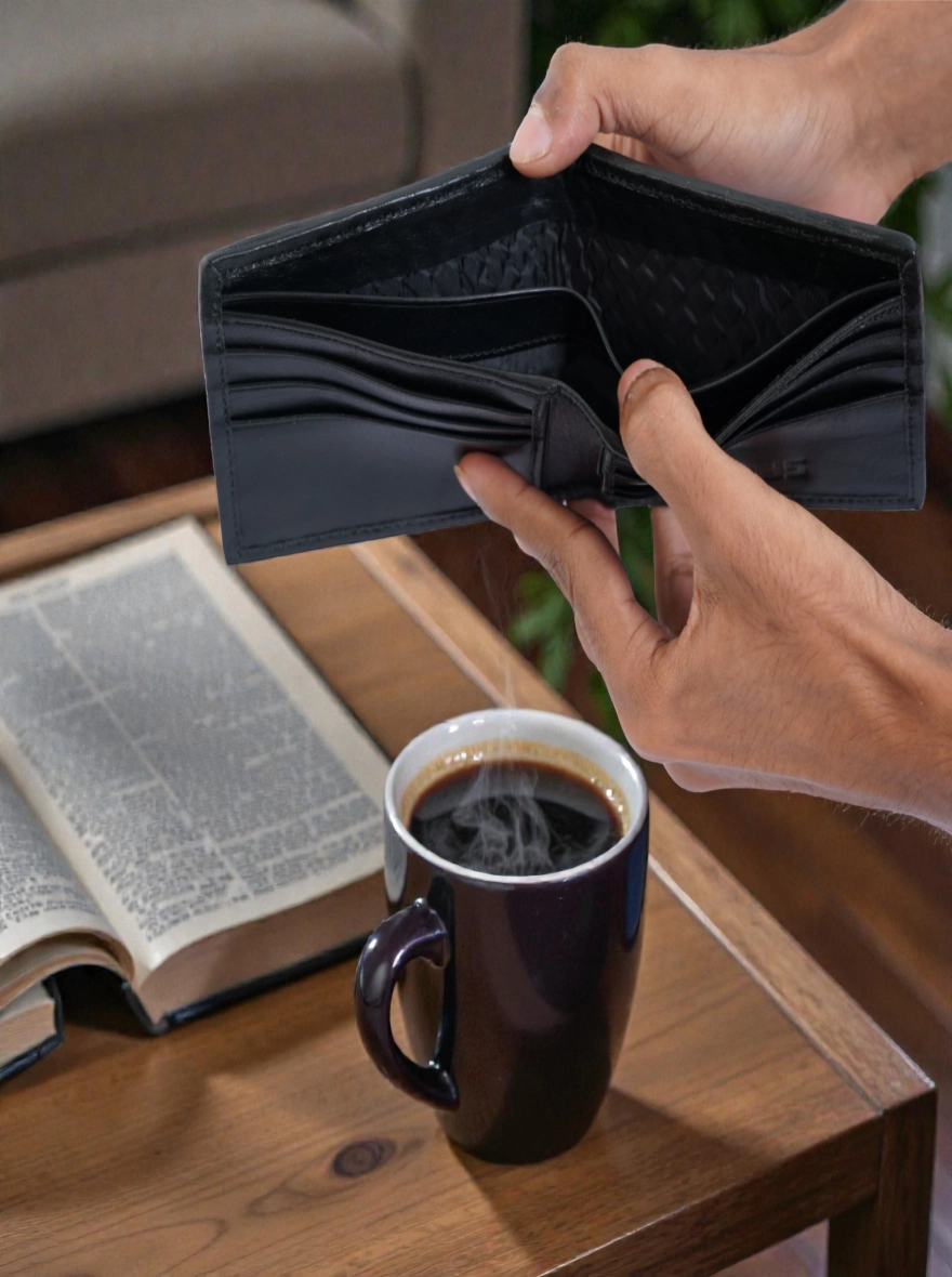 Zays Handcrafted Real Patti Design Premium Genuine Leather Wallet