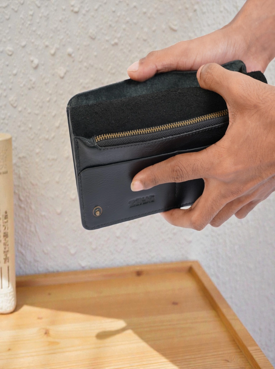 Zays Handcrafted Full-Grain Leather Long Wallet