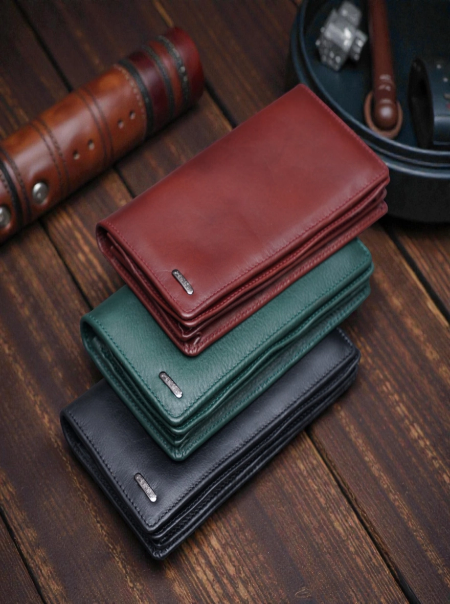 Zays Handcrafted Premium Eco-Friendly Leather Long Wallet