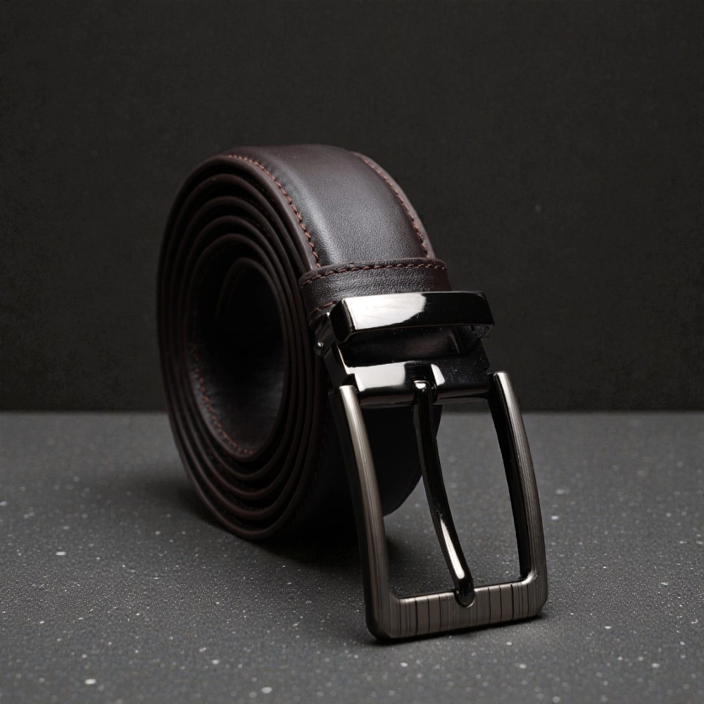 Zays Handcrafted Leather Belt for Men - Full-Grain Cowhide Adjustable Fit Stylish and Long-Lasting Designed for Office Traditional and Casual Use