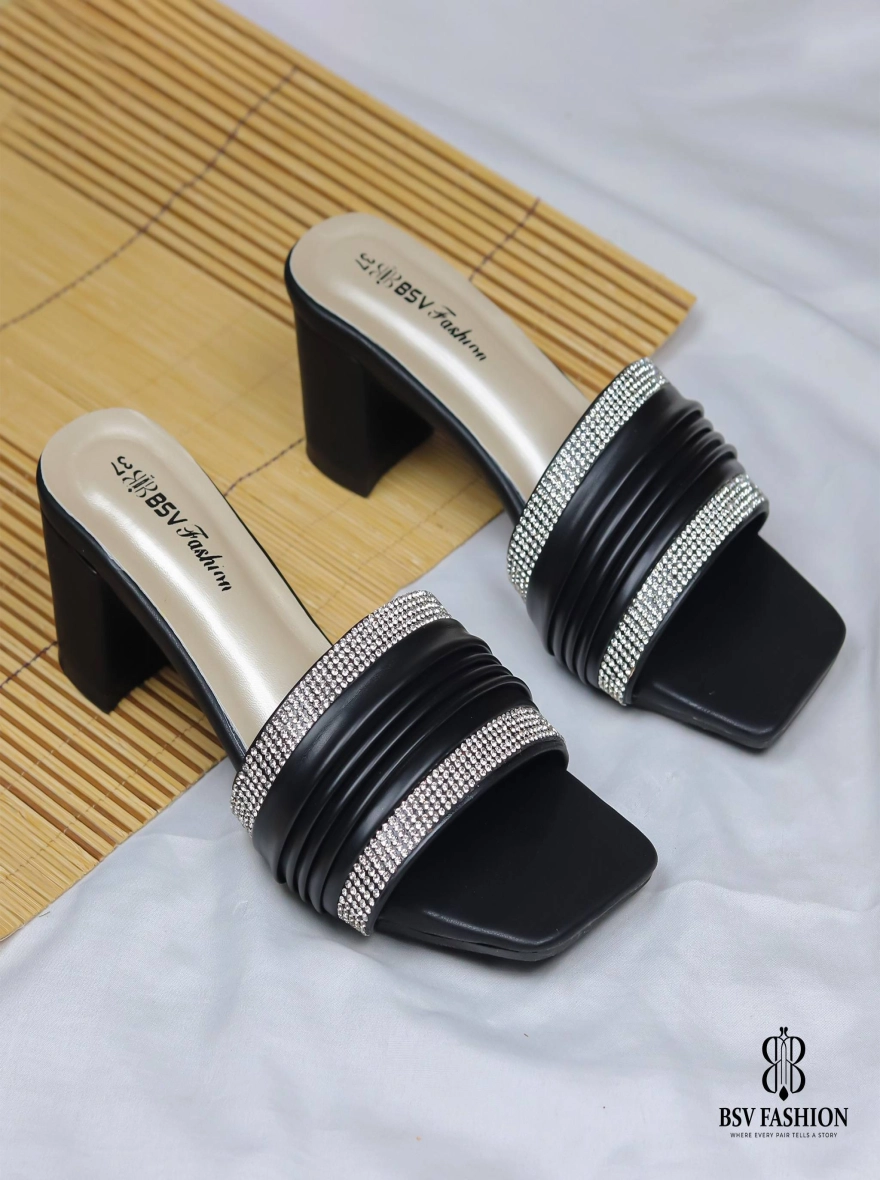 Stylish Pointed Toe 1.5-Inch Box Heel Mules (Copy)