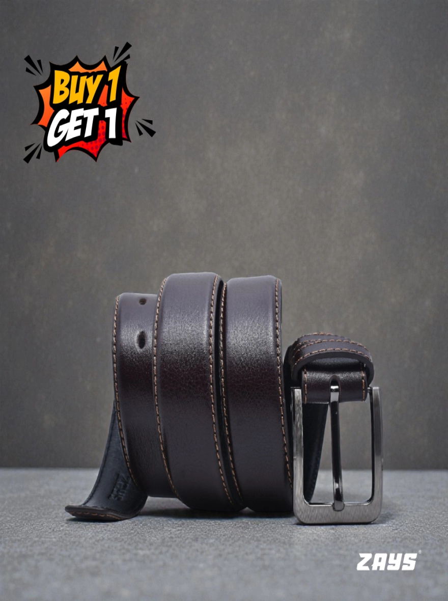 Zays Premium Leather Wallet & Belt Combo Offer 107