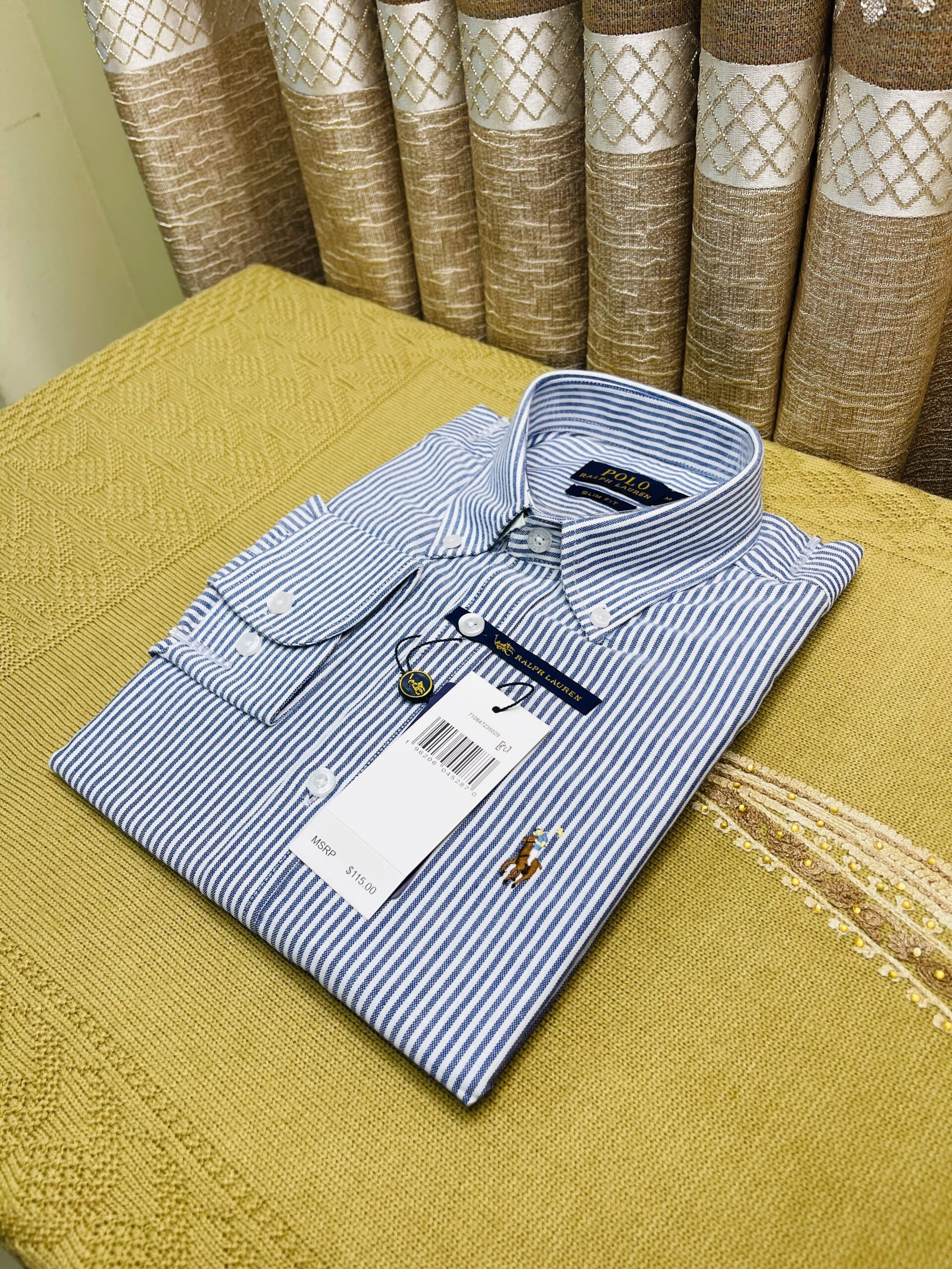 RL Premium Jeans Blue Stripe Shirt