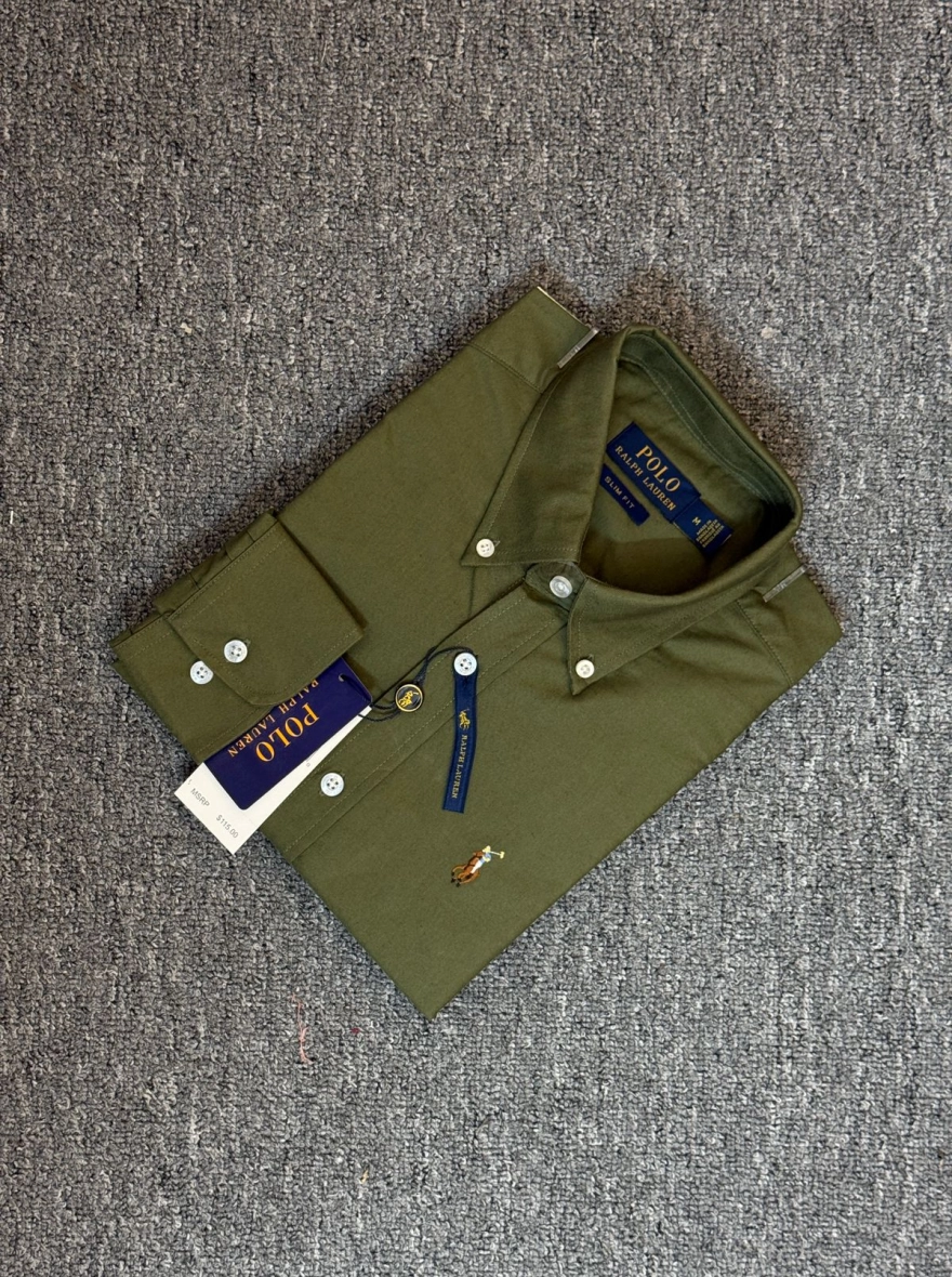 RL Premium Olive Solid Shirt