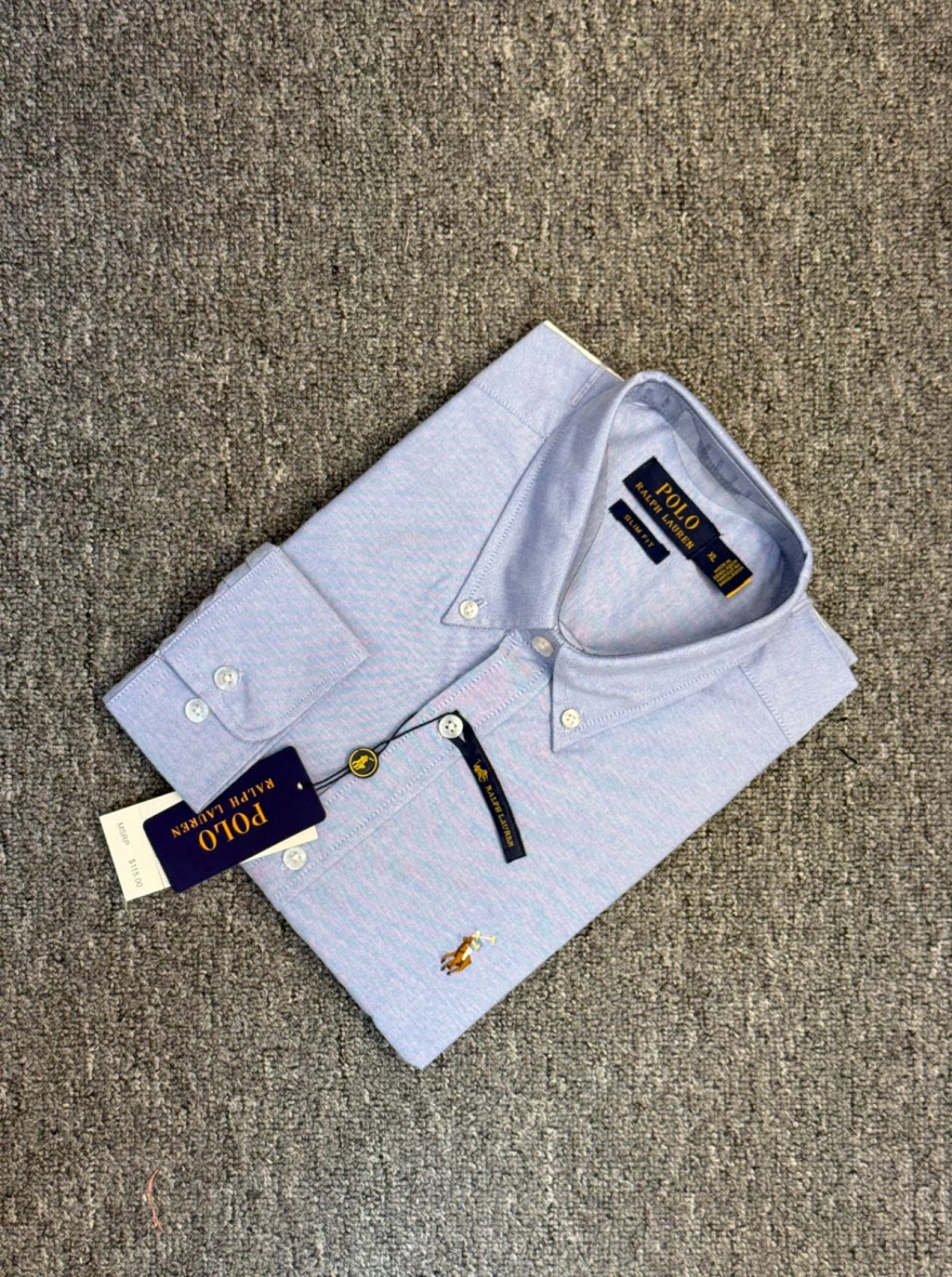 RL Premium Sky Blue Solid Shirt
