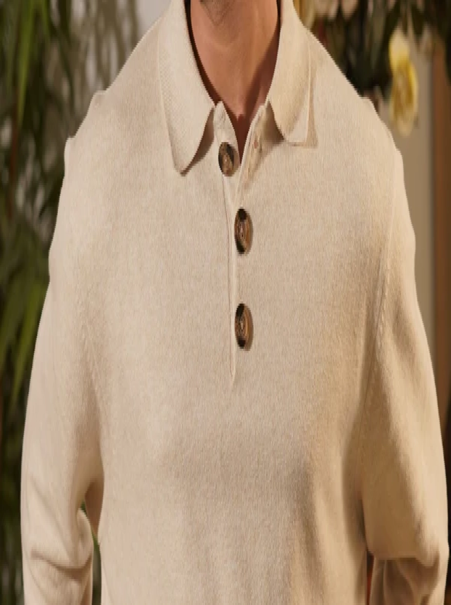 Jacob Textured Sand Polo